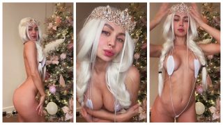 Miras Juice Onlyfans White Hair Queen Sling Lingerie Video